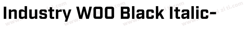 Industry W00 Black Italic字体转换